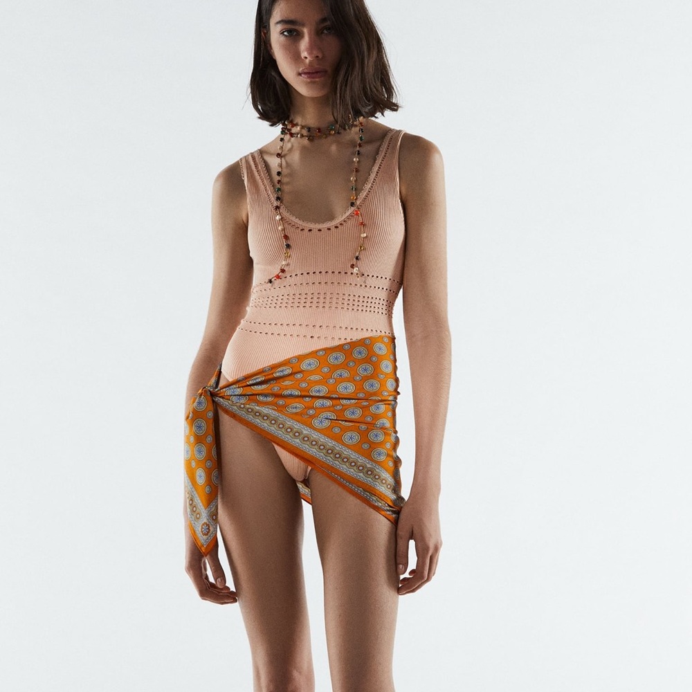 Zara Seamless Openwork Bodysuit